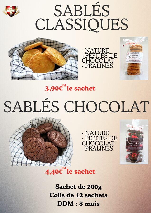 Sablés chocolat - Nature